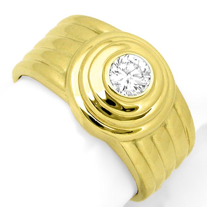 Extramassiver Brillant-Ring 0,38ct Top Wesselton, aus Designer-Solitär-Diamantringe Brillantringe