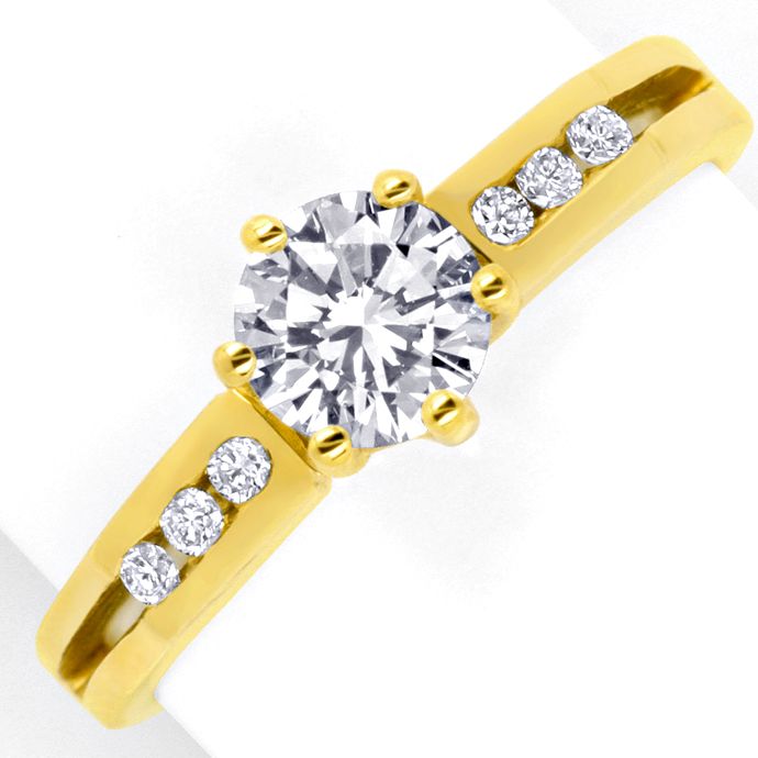 Neu! Traumhafter Brillant-Solitär Ring, 18K/750, aus Designer-Solitär-Diamantringe Brillantringe
