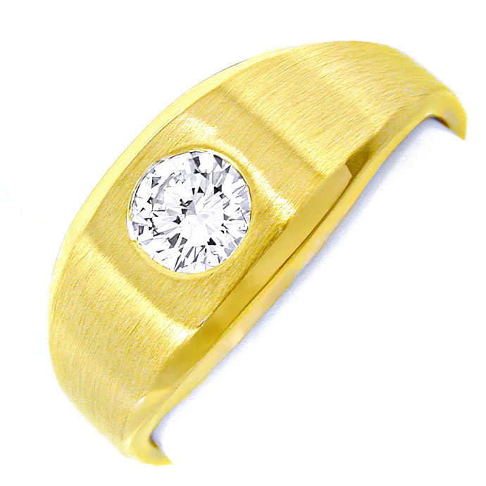 1A Brillant-Solitär Ring 0,38ct 14K Gelbgold, aus Designer-Solitär-Diamantringe Brillantringe