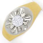 Halbkaräter Gold-Ring 0,56 Altschliff Diamant Wesselton