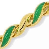 zum Artikel Luxuriöses Designer-Chrysoprase Armband in 18K Gelbgold, S9247