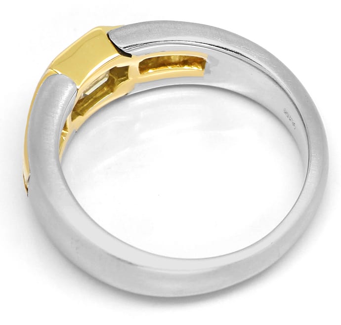 Foto 3 - Platin-Gold-Ring mit Emerald Cut und Princess Diamanten, S9747