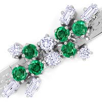 zum Artikel Armband mit Spitzen Smaragden und lupenreinen Diamanten, S9860