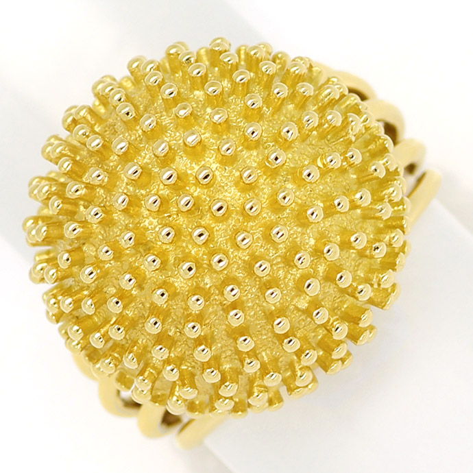 Außergewöhnlicher Designer-Ring 18K Gelbgold-Handarbeit, aus Designer-Goldringe Platinringe