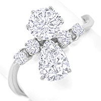 zum Artikel Purer Luxus - Ring 1,05 und 1,03 Diamant Einkaräter 18K, S9986