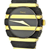 zum Artikel Piaget Polo Damen Uhr massiv Gelbgold Schwarzrhodiniert, U1083