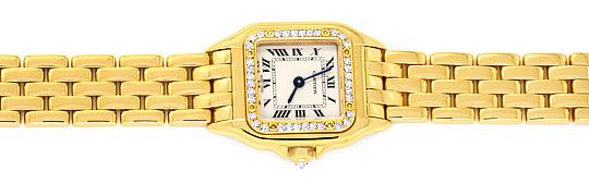 Foto 1 - Cartier Damen Uhr Panthere Diamant-Lünette Gelbgold 18K, U1267