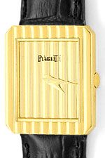 Piaget Polo Längsstreifen DamenArmbanduhr 18K Gelb Gold