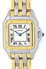 Cartier Panthere Stahl-Gold 3 Streifen Damen-Armbanduhr
