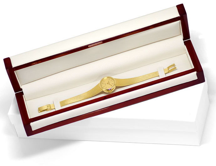 Foto 5 - Eterna Damen Uhr Milanaise Armband, massiv 18K Gelbgold, U2264