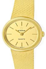 Eterna Damen Milanaise-Armbanduhr 18K Gelbgold