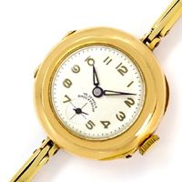 zum Artikel Alte Damen Taschen Armbanduhr mit Flex Armband 14K Gold, U2387