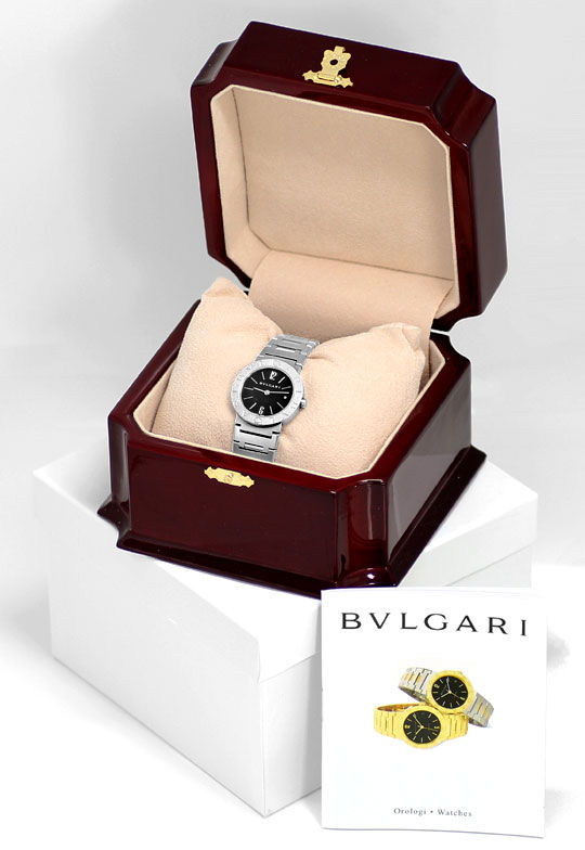 Foto 4 - Bulgari Bvlgari Damen-Armbanduhr mit Datum in Edelstahl, U2438