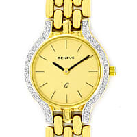 zum Artikel Geneve Brillanten Damen-Armbanduhr Gelbgold, U2647