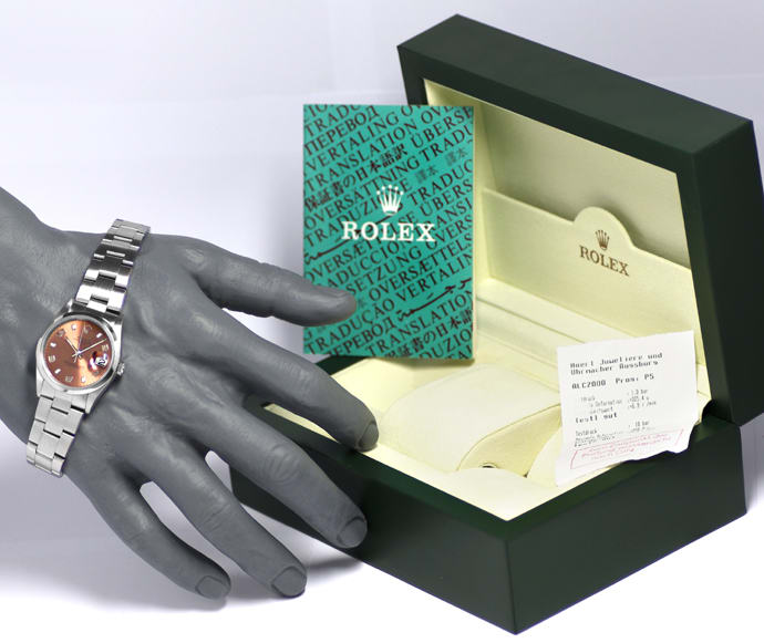 Foto 4 - Rolex Date Oysterband Herren-Armbanduhr Stahl, U2652