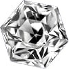 Diamantimitation Moissanit ist aus Siliziumkarbonat SiC und ist im Gegensatz zum Diamant doppelbrechend mit der Härte 9,25