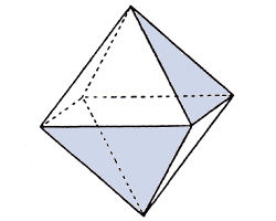 Oktaeder Form in welcher der Rohdiamant oft gefunden wird